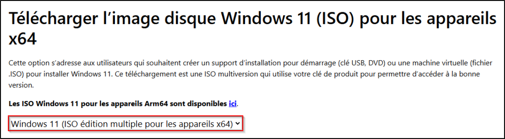 Windows 11 (ISO) : Téléchargement